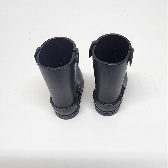 BARBIE DOLL SHOES - PAIR of KEN MOTORCYCLE RIDING Harley Boy BLACK SNAP BOOTS - Picture 5 of 5
